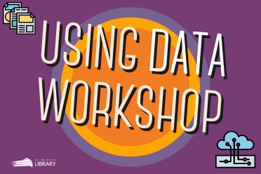 Using Data Workshop image: Using Data Workshop in front of a purple and orange background