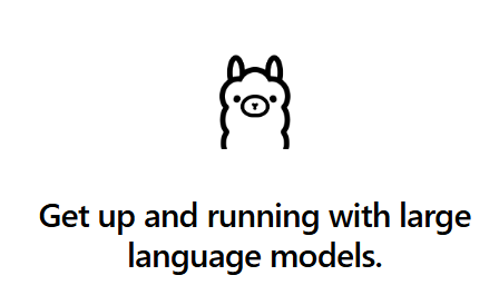 cartoon lama with words 'get up and running with large language models'